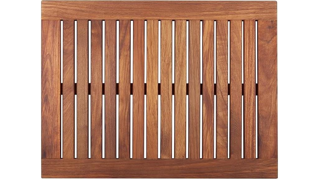 nordic teak bath mat