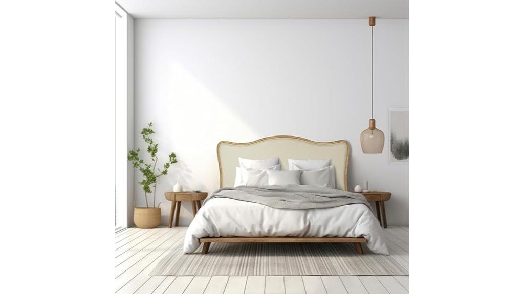 oak linen king headboard