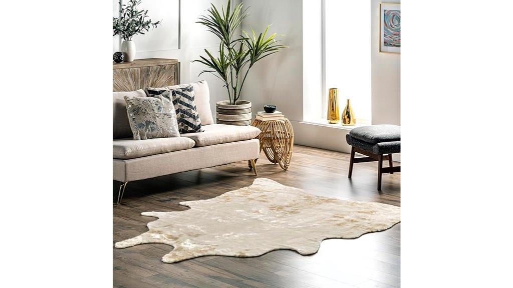 off white faux cowhide