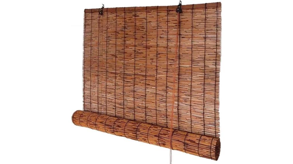outdoor bamboo privacy shades