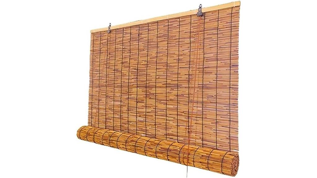 outdoor bamboo roller shades