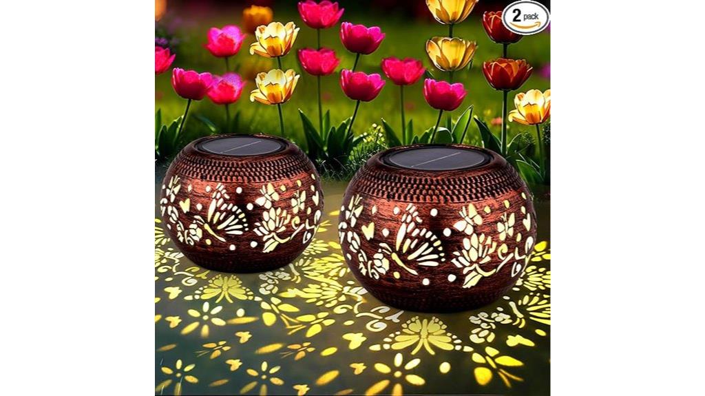 outdoor butterfly solar lanterns