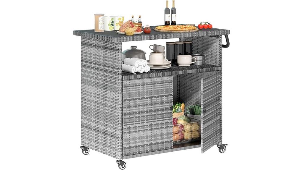 outdoor grilling prep station