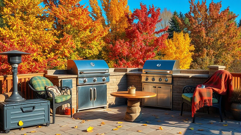 outdoor kitchen winter prep