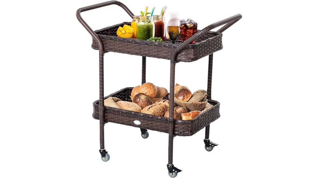 outdoor rattan bar table