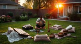 outdoor vintage instrument sound bath