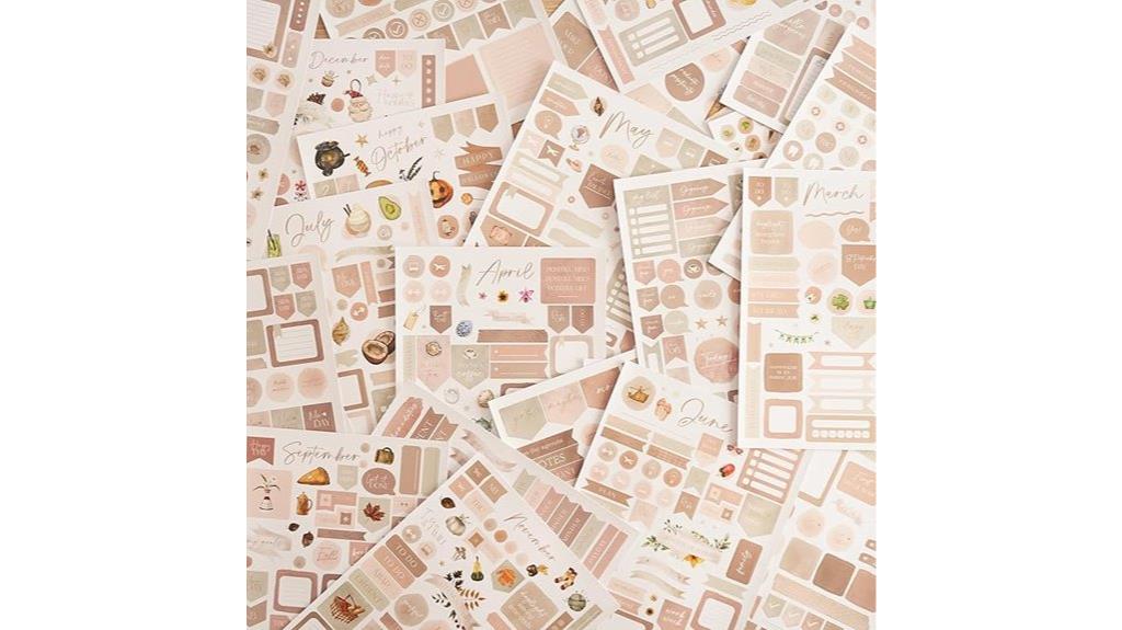 over 1200 bullet journal stickers