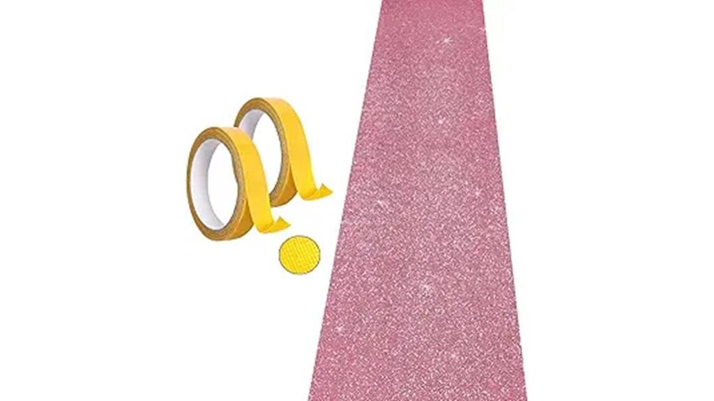 pink glitter runway rug