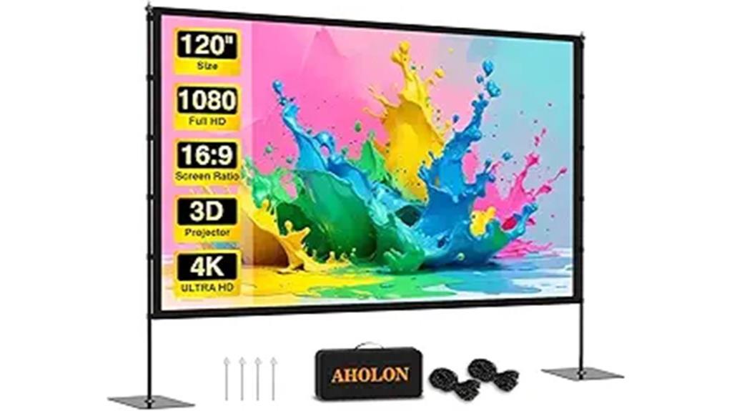portable 120 inch 4k screen