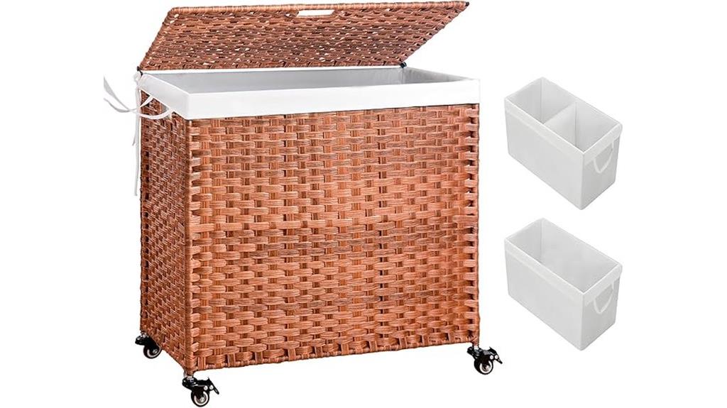 portable laundry hamper with lid