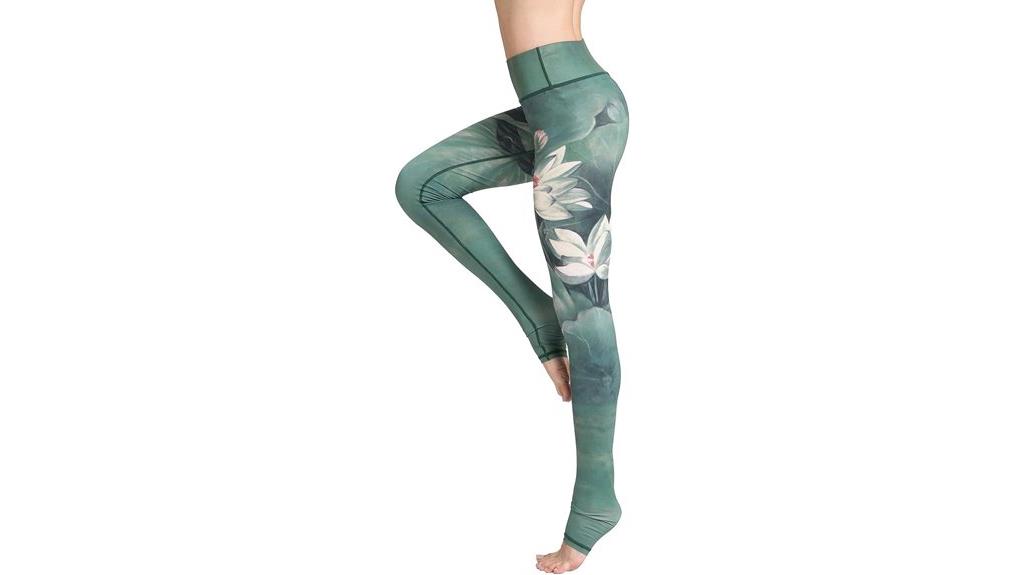 printed high waist yoga pants