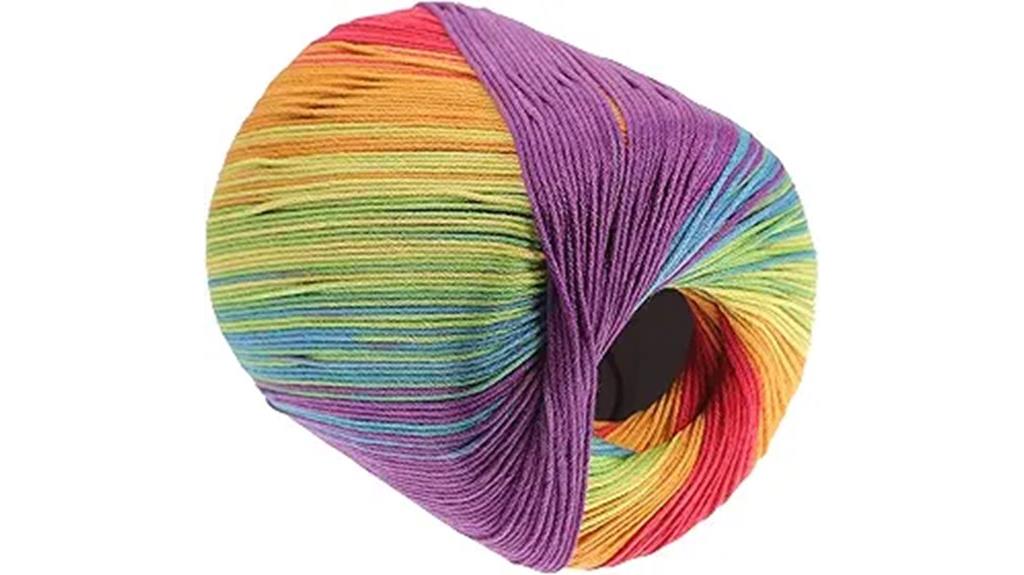 rainbow cotton yarn roll