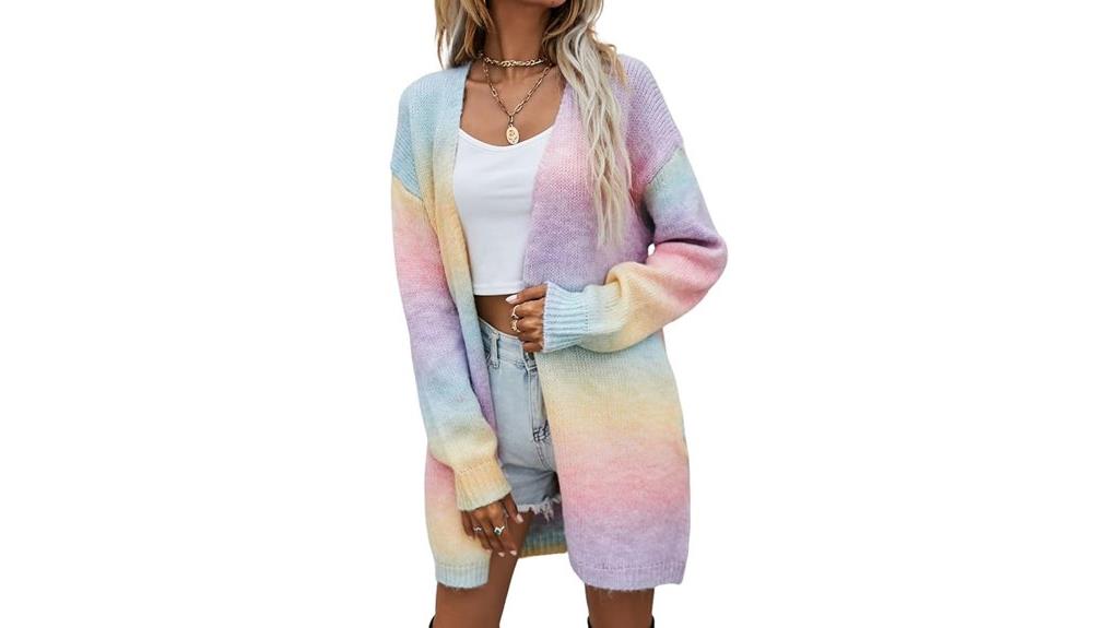 rainbow knit cardigan