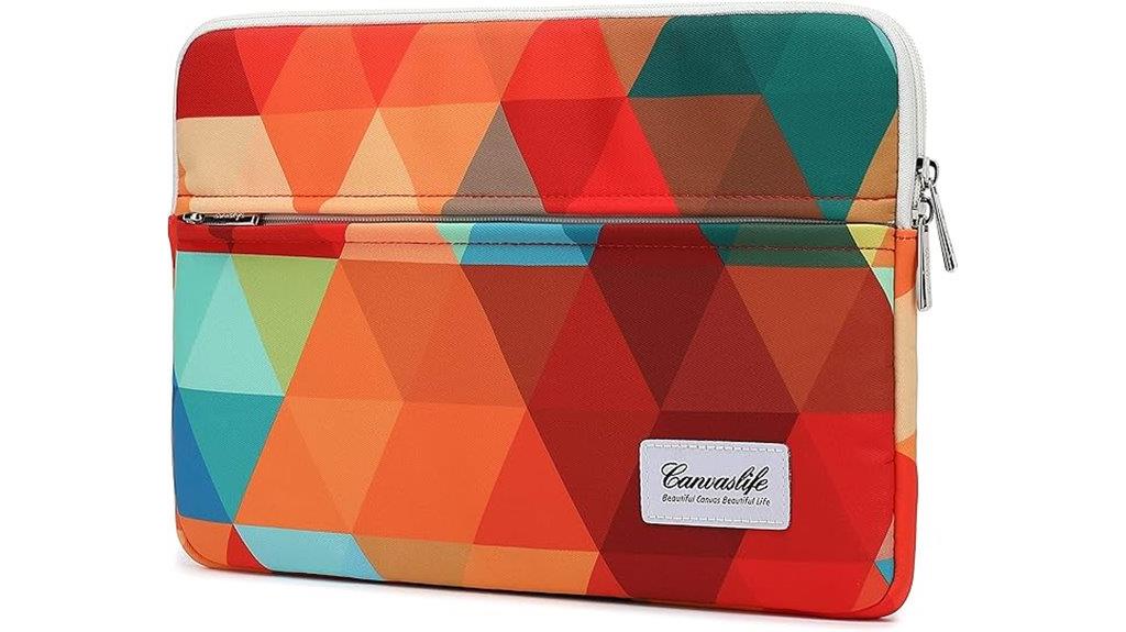 rainbow peacock laptop sleeve