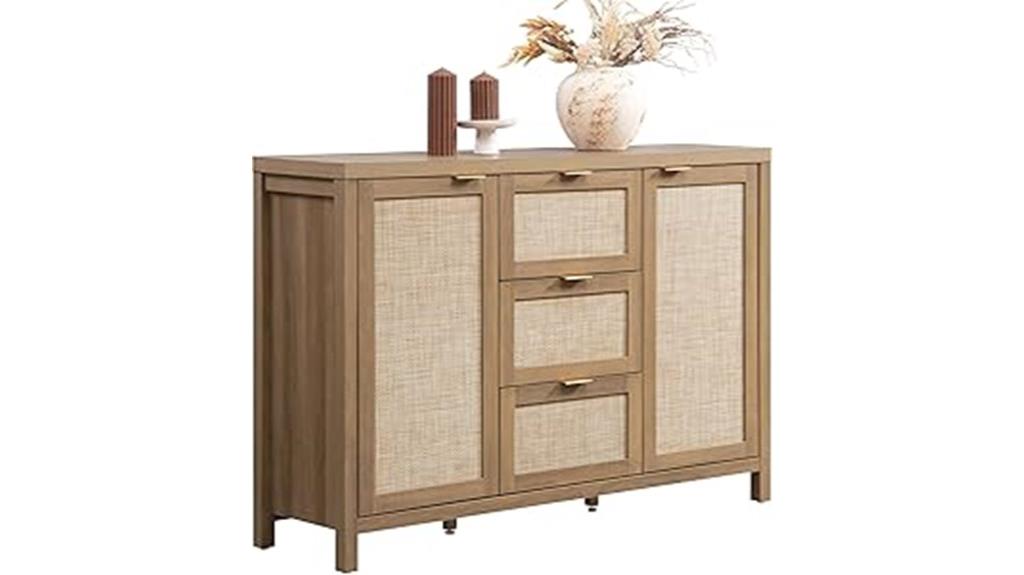 rattan storage sideboard cabinet