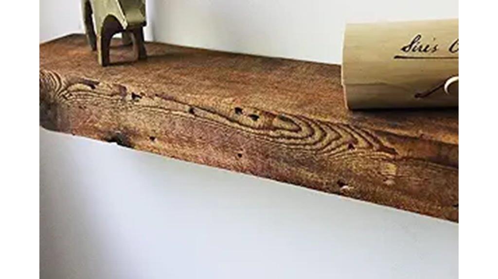 reclaimed wood wall shelf