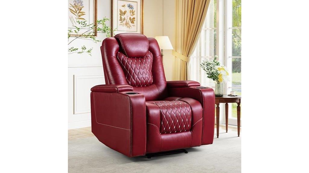 recliner with usb cup