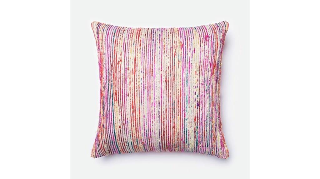 red multi pillow cover