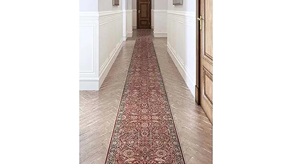 red woven runner rug