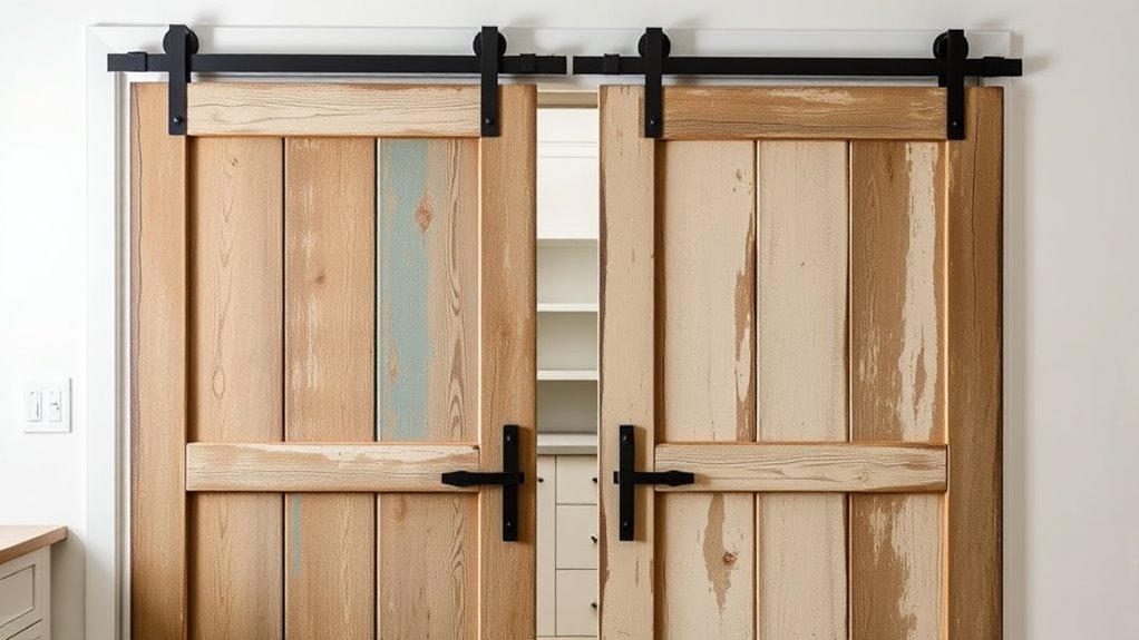 repurposing doors as pantry covers