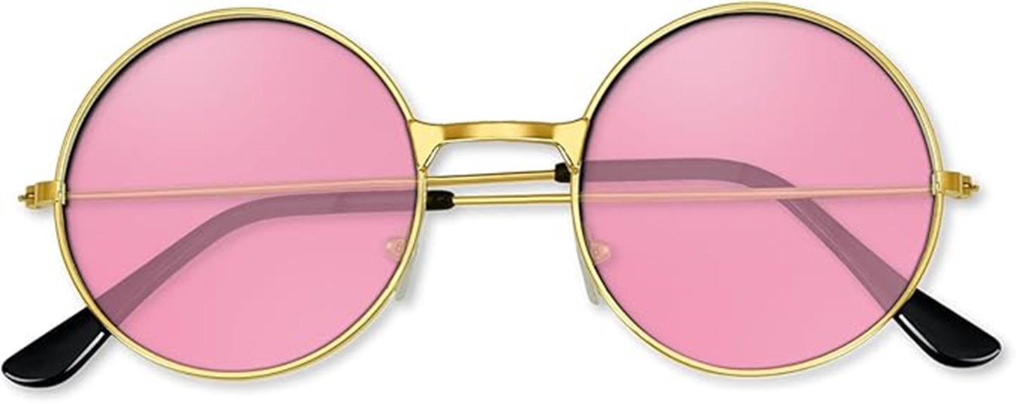 retro 70s hippie glasses
