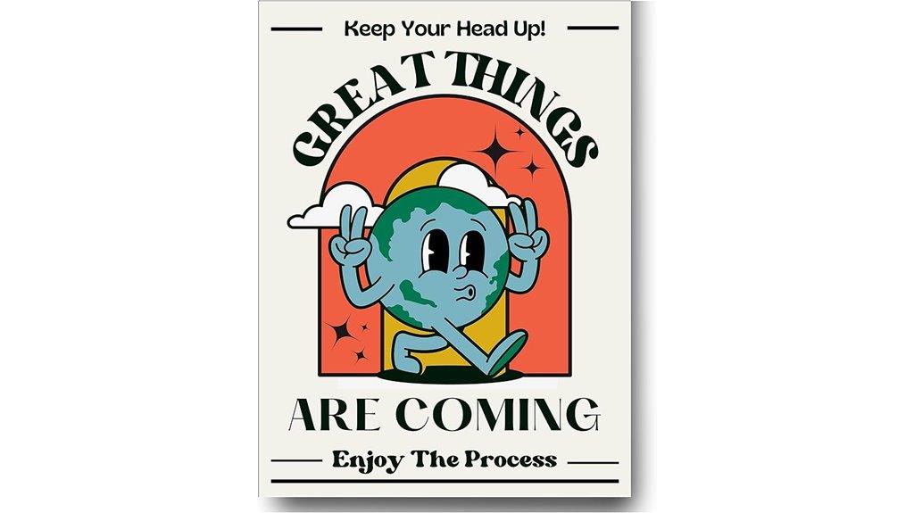 retro motivational dorm decor