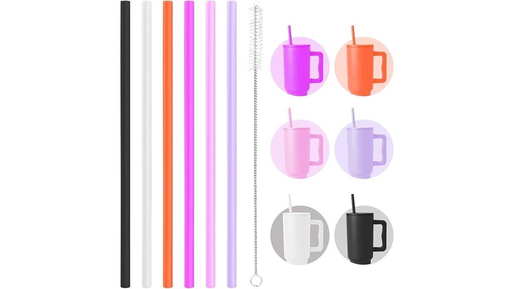 reusable 12 inch tumbler straws