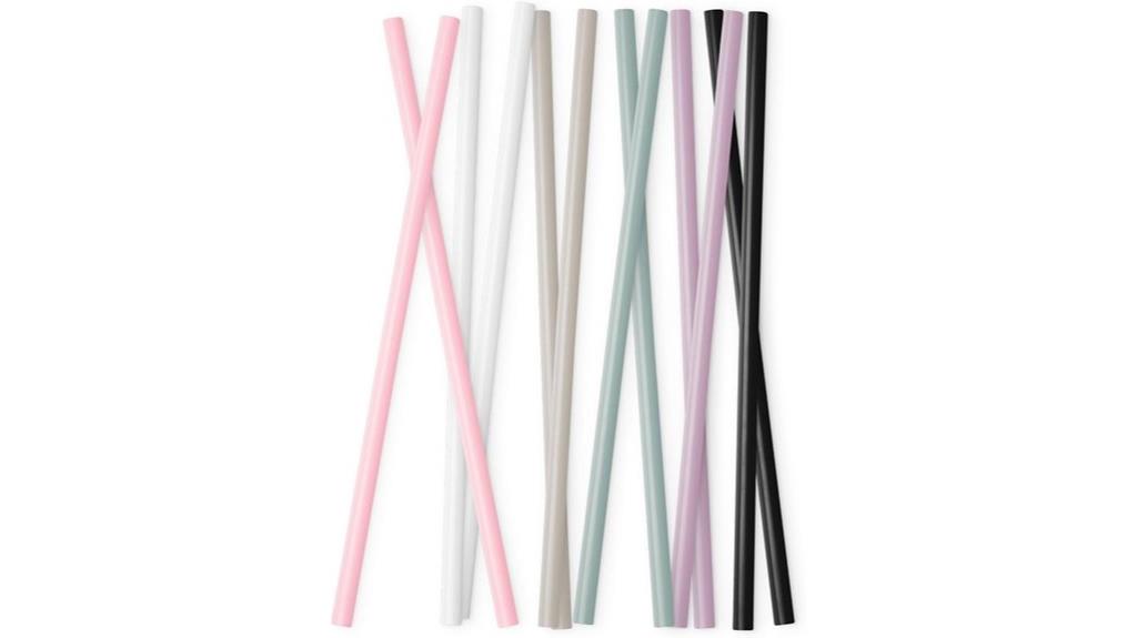 reusable plastic straw set