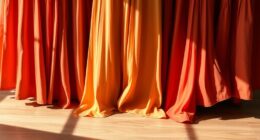 rust orange maxi skirts