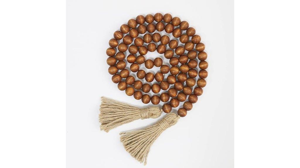 rustic bead tassel garland
