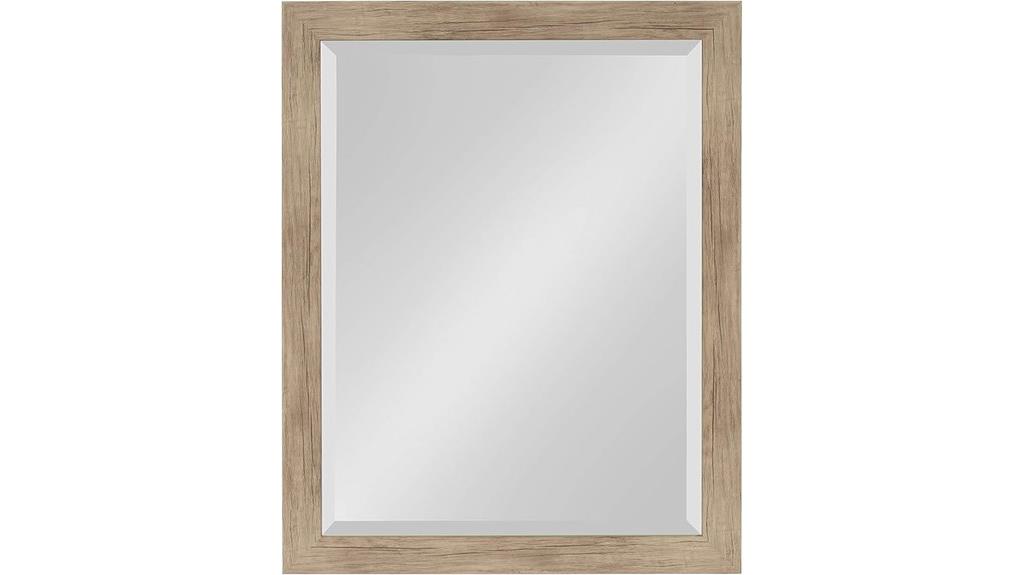rustic brown framed mirror