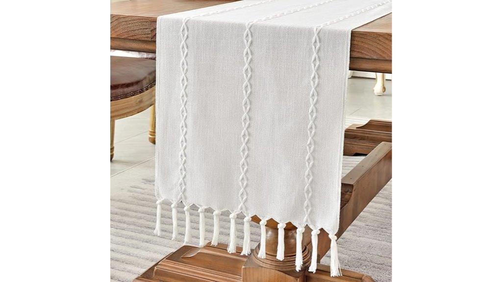 rustic linen farmhouse runner