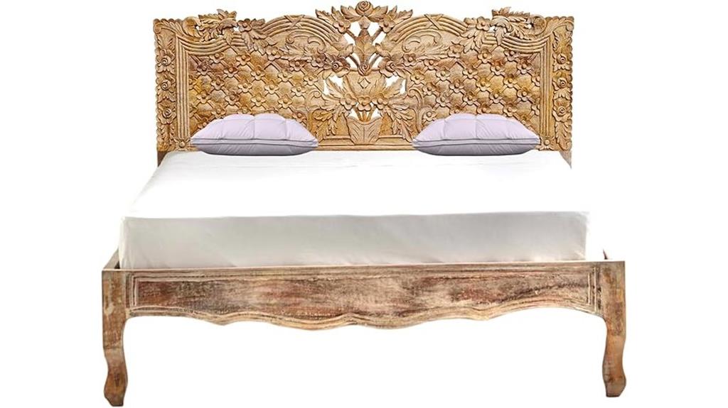 rustic mango wood headboard