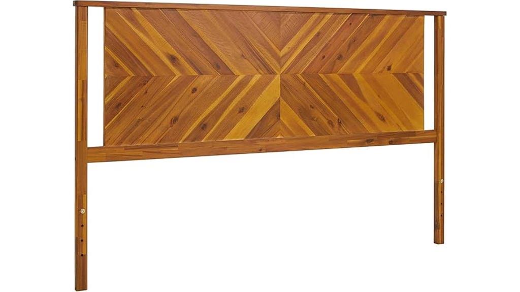 rustic scandinavian acacia headboard