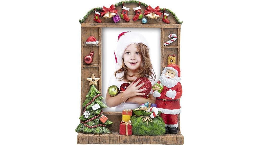 santa resin christmas frame