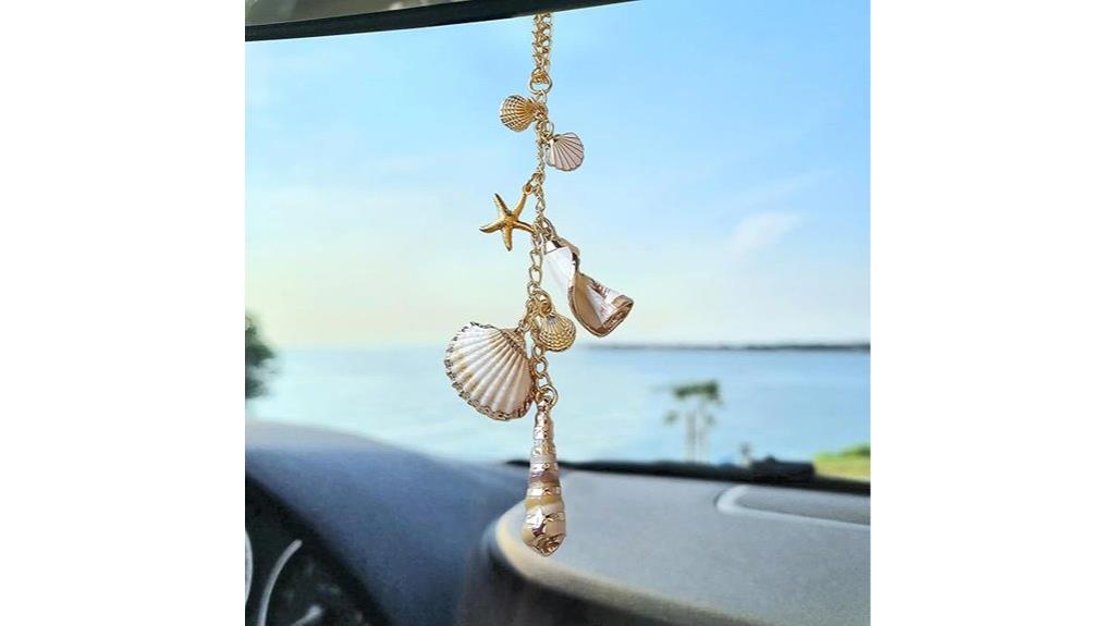 sea shells car decor