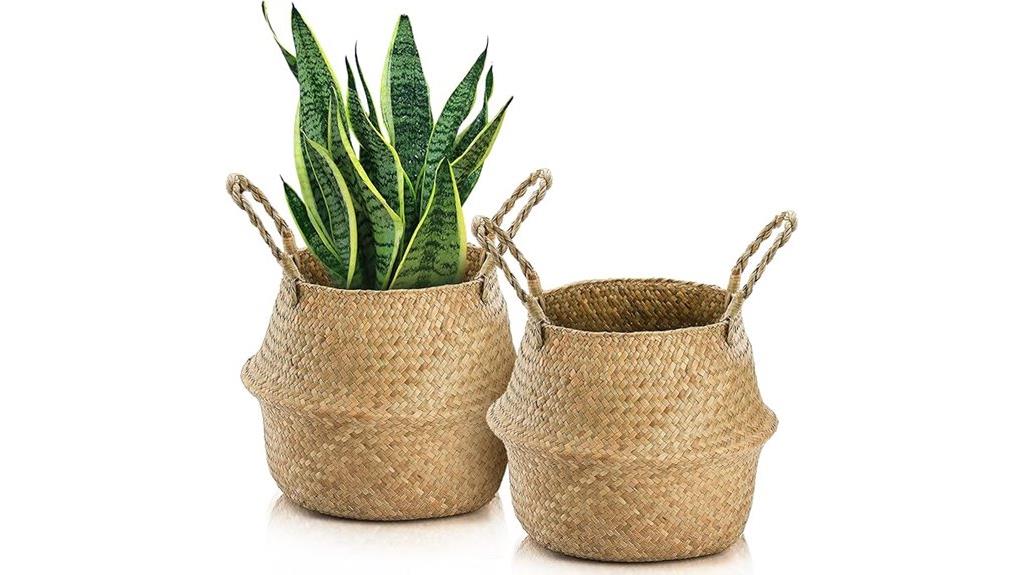 seagrass basket handles pack