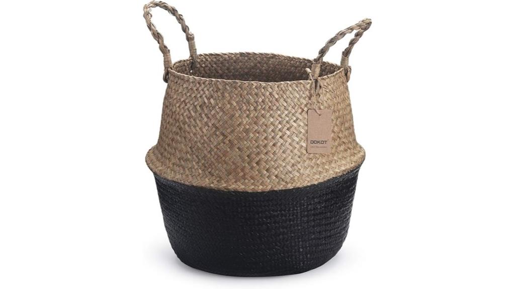 seagrass basket with handles