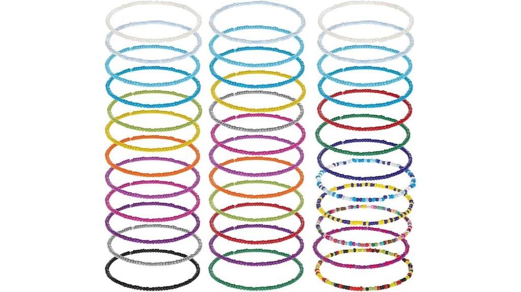 set of 36 beaded women s anklets