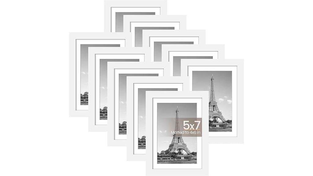 set of ten picture frames