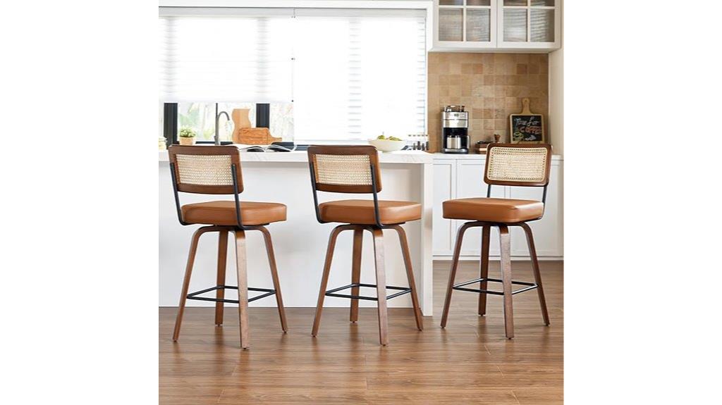 set of three swivel stools