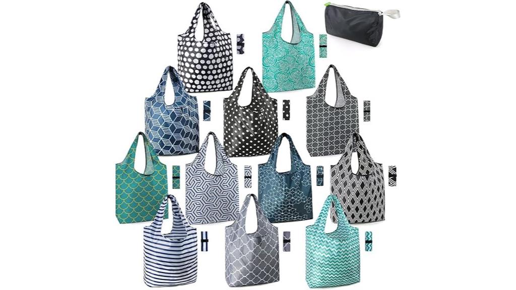 set of twelve eco friendly bags