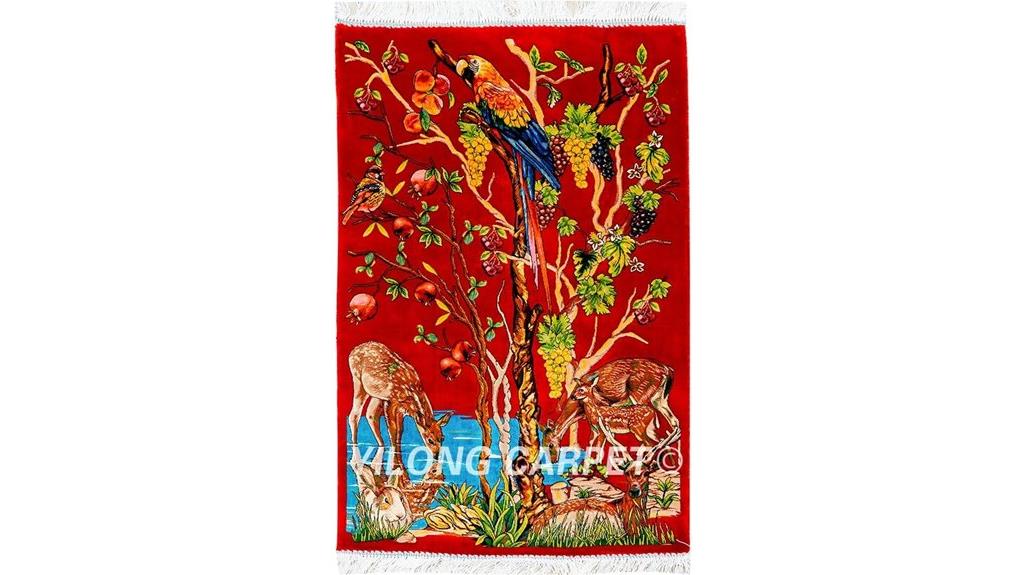 silk tree pattern rug