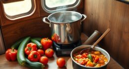 simple van life cooking