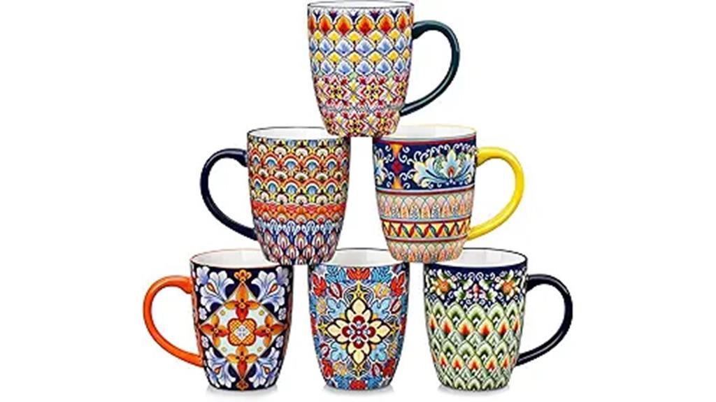 six 16 oz coffee mugs