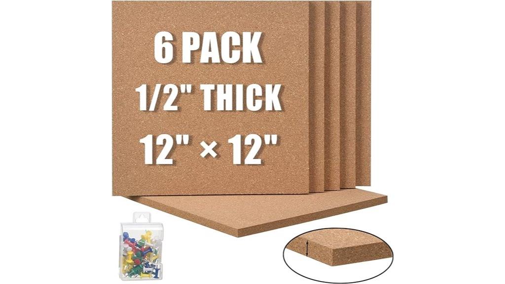 six pack cork boards