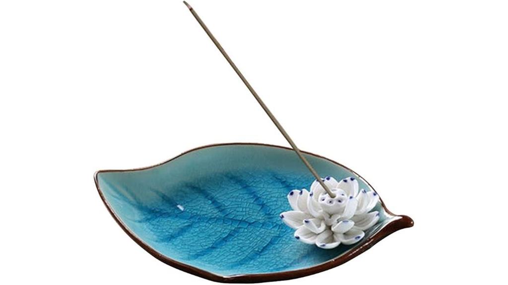 sky blue lotus incense holder