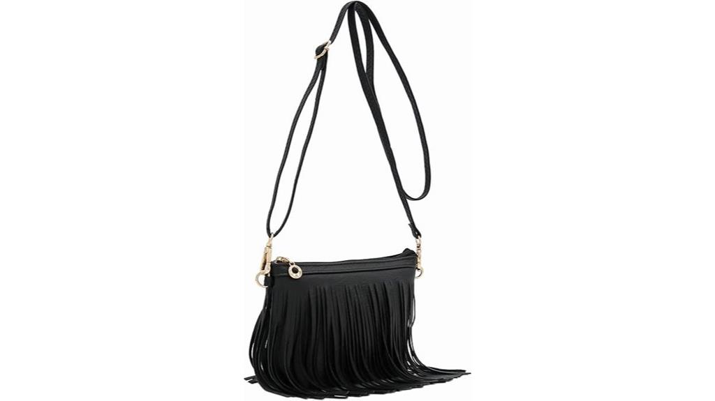small fringe crossbody bag