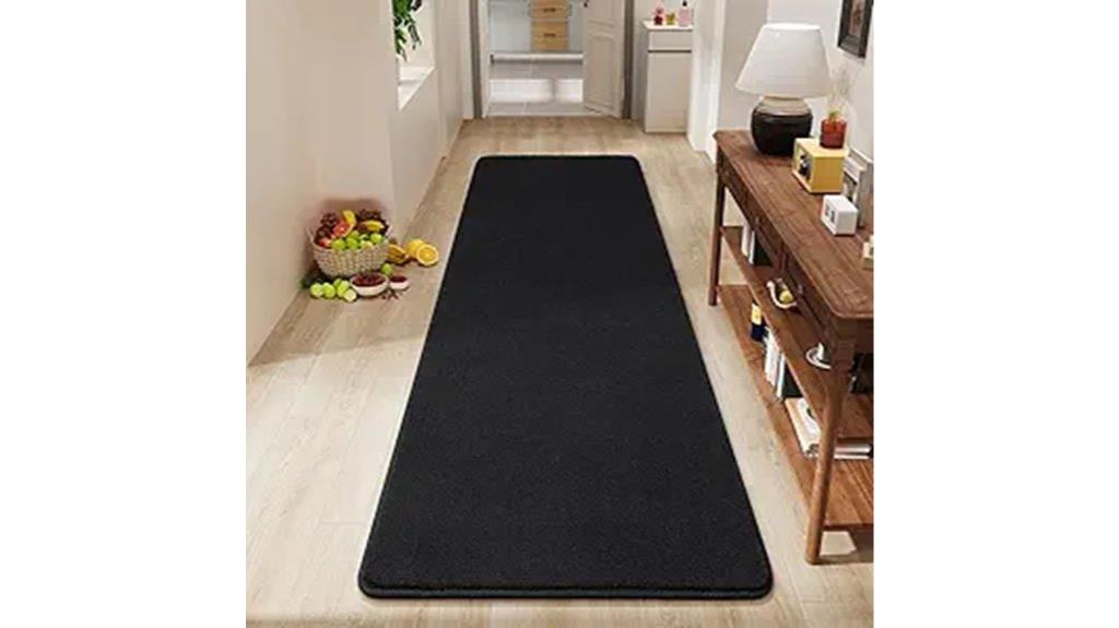soft gray hallway runner