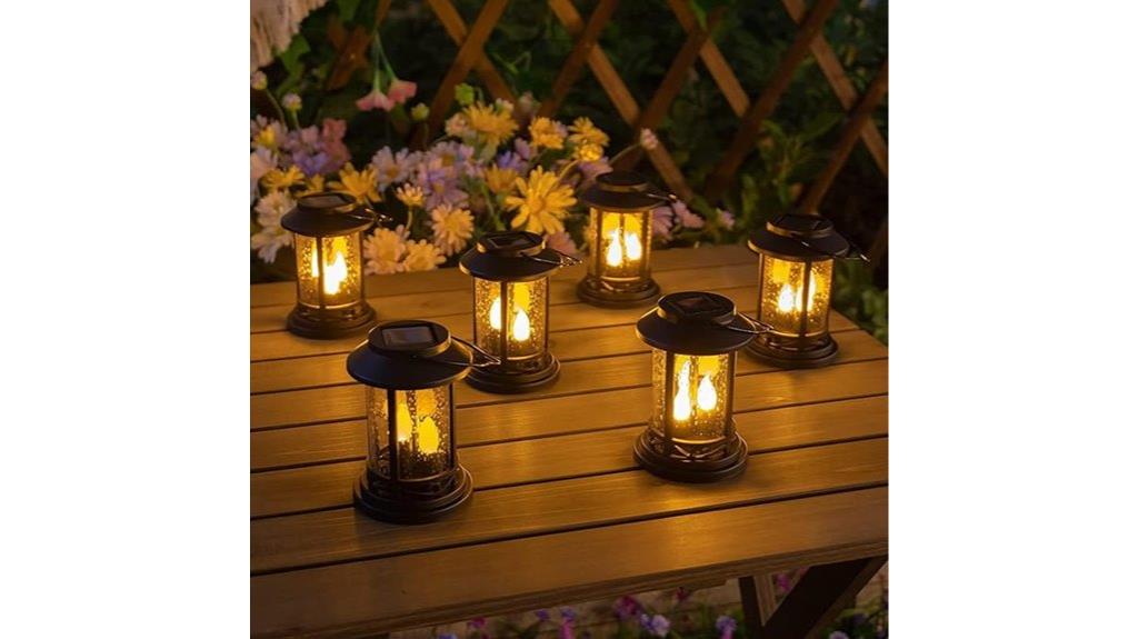 solar garden candle lights